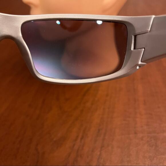 Mirrored Rectangular Sunglasses Silver Gray 130mm - Picture 8 of 10